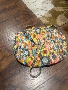 Vera Bradley Yellow Multi Floral Quilted Tote